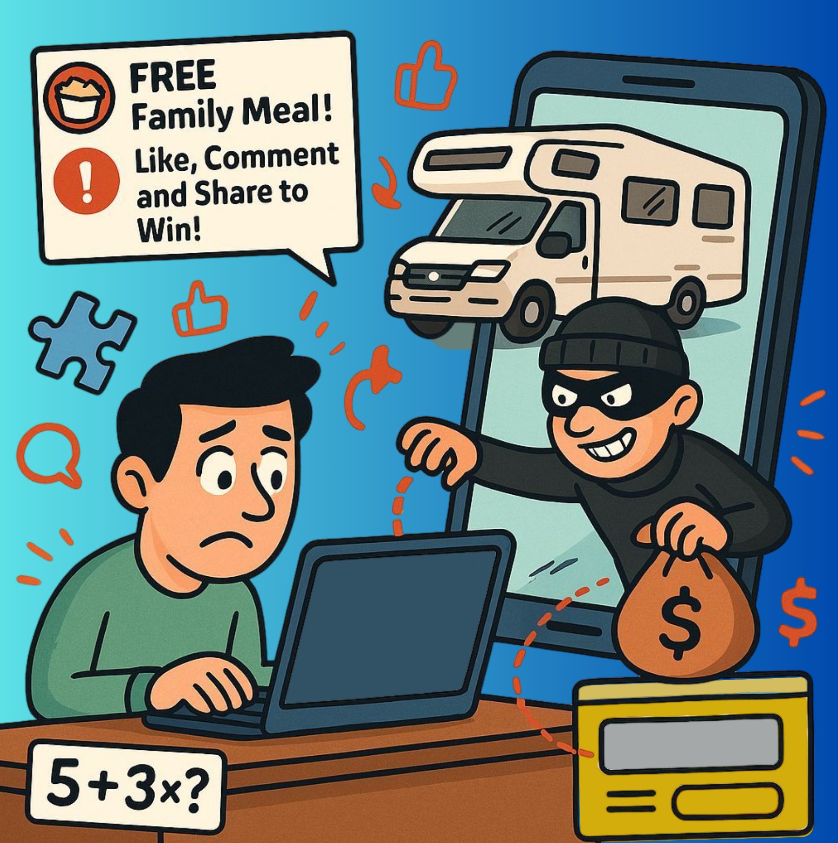 Engagement bait scam