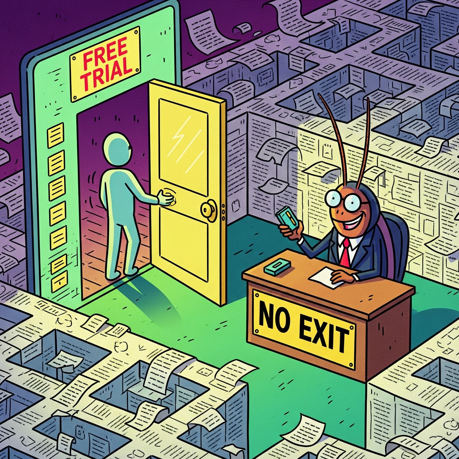 Roach motel subscription scams and Telus predatory marketing alarm monitoring canada