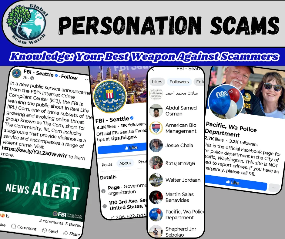 Personation scams